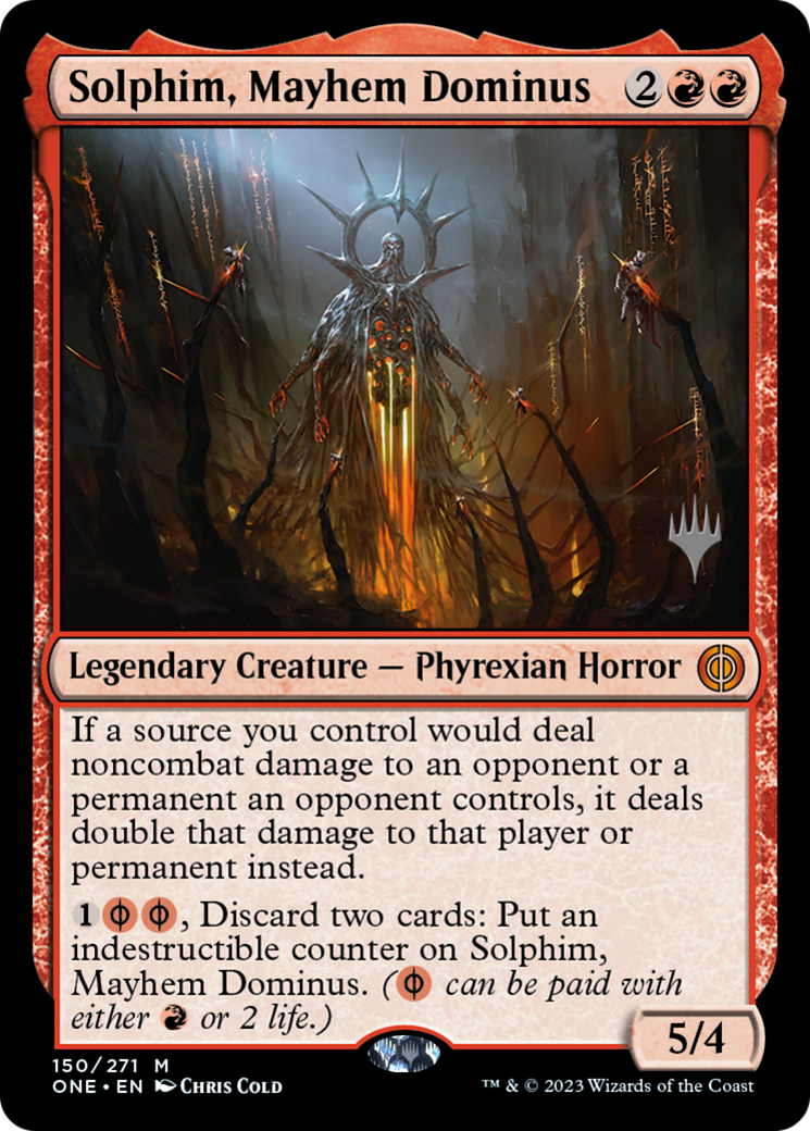 Solphim, Mayhem Dominus (Promo Pack) [Phyrexia: All Will Be One Promos] | Gear Gaming Fayetteville