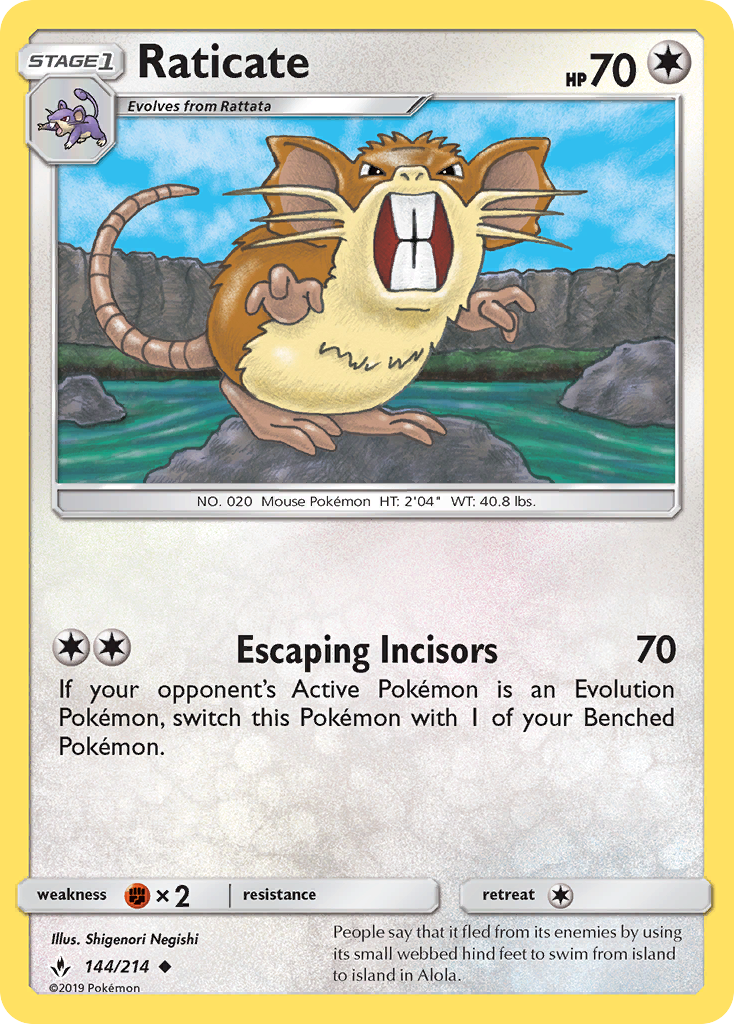 Raticate (144/214) [Sun & Moon: Unbroken Bonds] | Gear Gaming Fayetteville