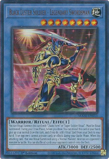 Black Luster Soldier - Legendary Swordsman [MAZE-EN011] Ultra Rare | Gear Gaming Fayetteville