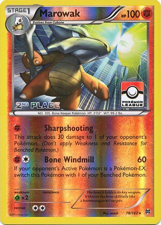 Marowak (78/162) (League Promo 2nd Place) [XY: BREAKthrough] | Gear Gaming Fayetteville