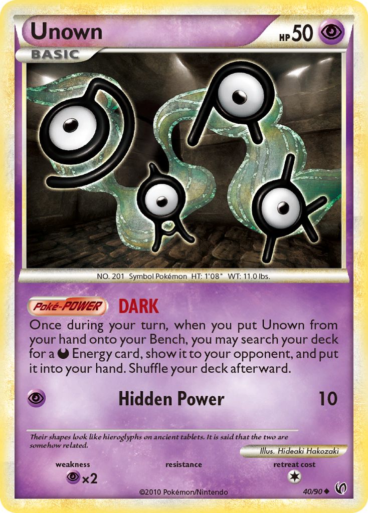 Unown (40/90) [HeartGold & SoulSilver: Undaunted] | Gear Gaming Fayetteville