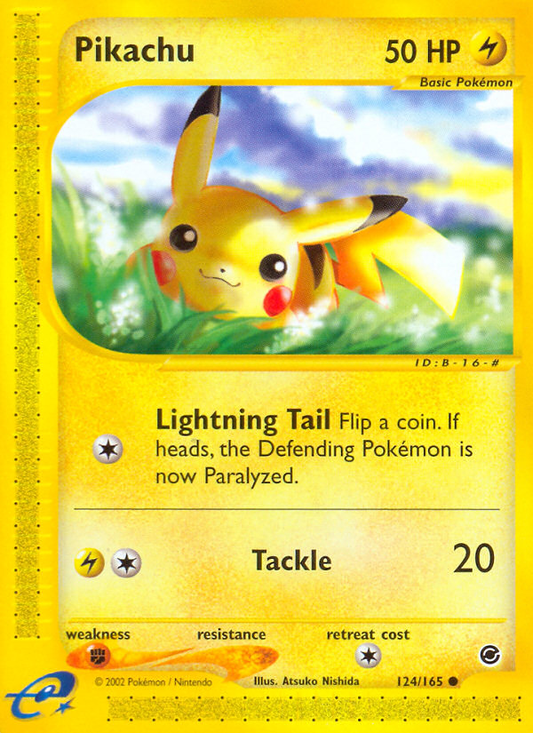 Pikachu (124/165) [Expedition: Base Set] | Gear Gaming Fayetteville