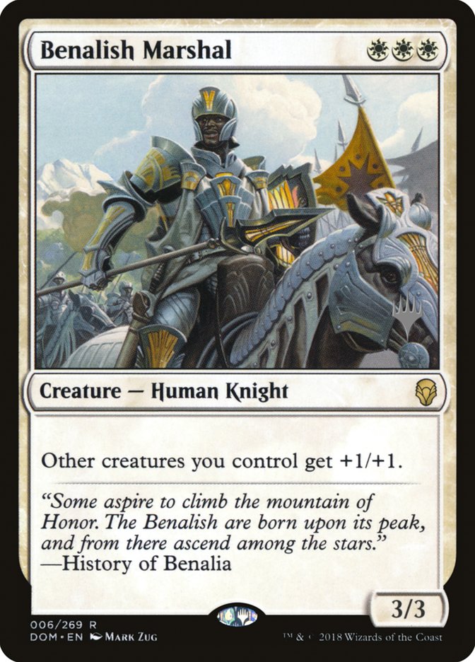 Benalish Marshal (Promo Pack) [Dominaria Promos] | Gear Gaming Fayetteville