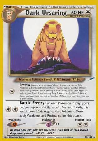 Dark Ursaring (21/105) [Neo Destiny Unlimited] | Gear Gaming Fayetteville