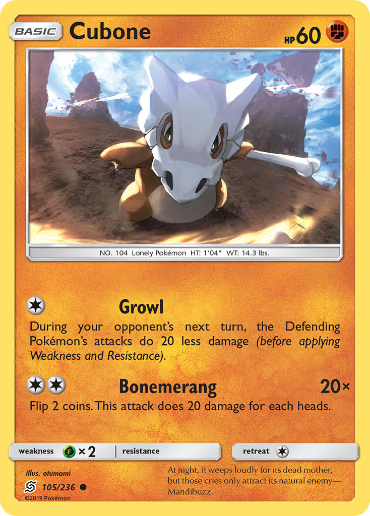 Cubone (105/236) [Sun & Moon: Unified Minds] | Gear Gaming Fayetteville