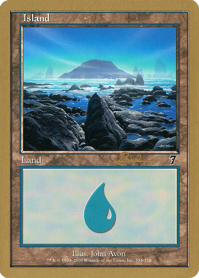 Island (ar334) (Antoine Ruel) [World Championship Decks 2001] | Gear Gaming Fayetteville