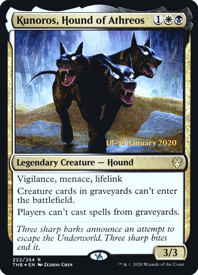 Kunoros, Hound of Athreos [Theros Beyond Death Prerelease Promos] | Gear Gaming Fayetteville