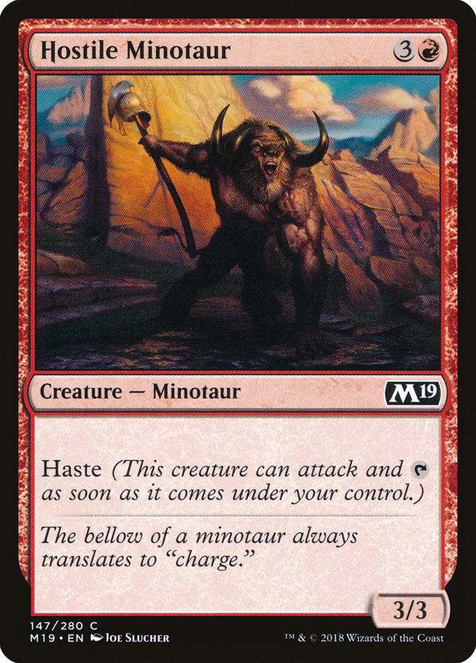 Hostile Minotaur [Core Set 2019] | Gear Gaming Fayetteville