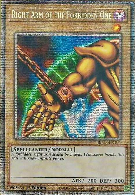 Right Arm of the Forbidden One [BLCR-EN104] Starlight Rare | Gear Gaming Fayetteville