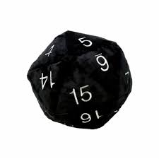 Ultra Pro Jumbo D20 Plush Die Black/Silver | Gear Gaming Fayetteville