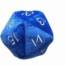 Ultra Pro Jumbo D20 Plush Die Blue with Silver Numbering | Gear Gaming Fayetteville