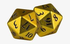 Heavy Metal Dungeons and Dragons D20 Dice:  Yellow (2) | Gear Gaming Fayetteville