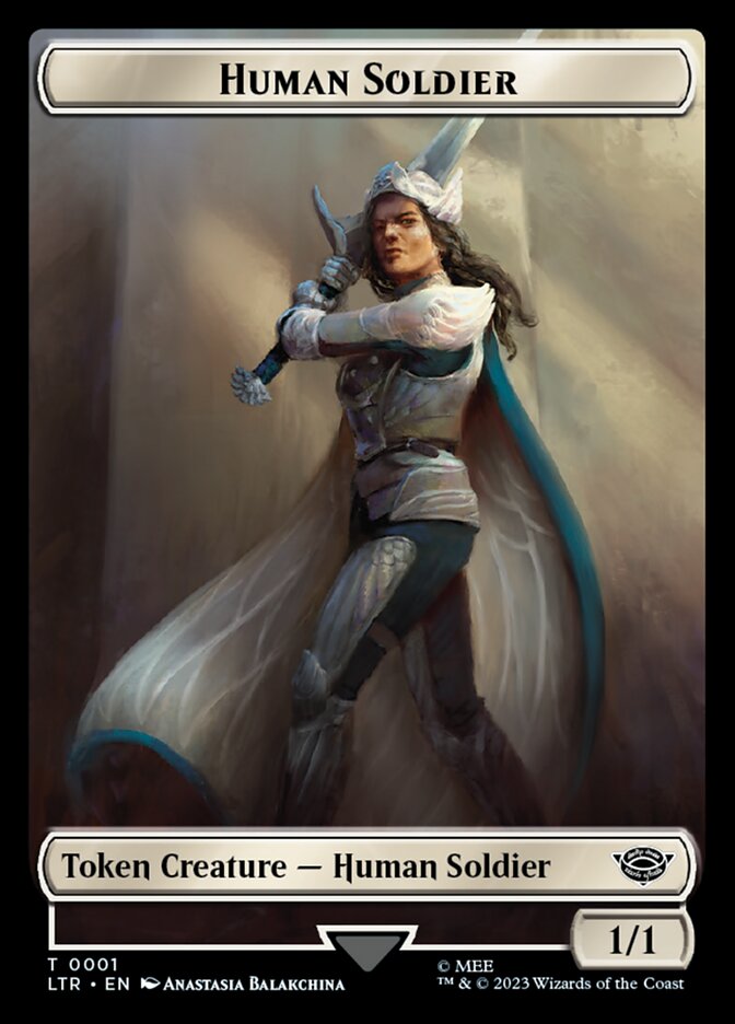 Human Soldier Token (01) [The Lord of the Rings: Tales of Middle-Earth Tokens] | Gear Gaming Fayetteville