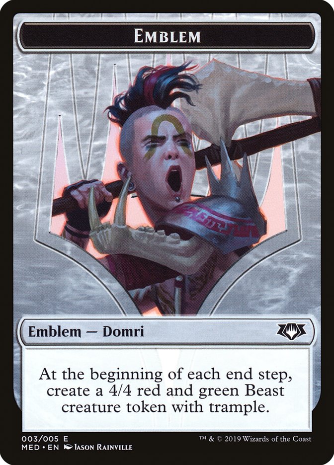 Domri, Chaos Bringer Emblem [Mythic Edition Tokens] | Gear Gaming Fayetteville