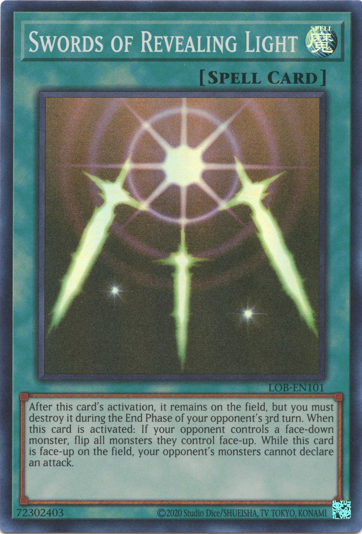 Swords of Revealing Light (25th Anniversary) [LOB-EN101] Super Rare | Gear Gaming Fayetteville