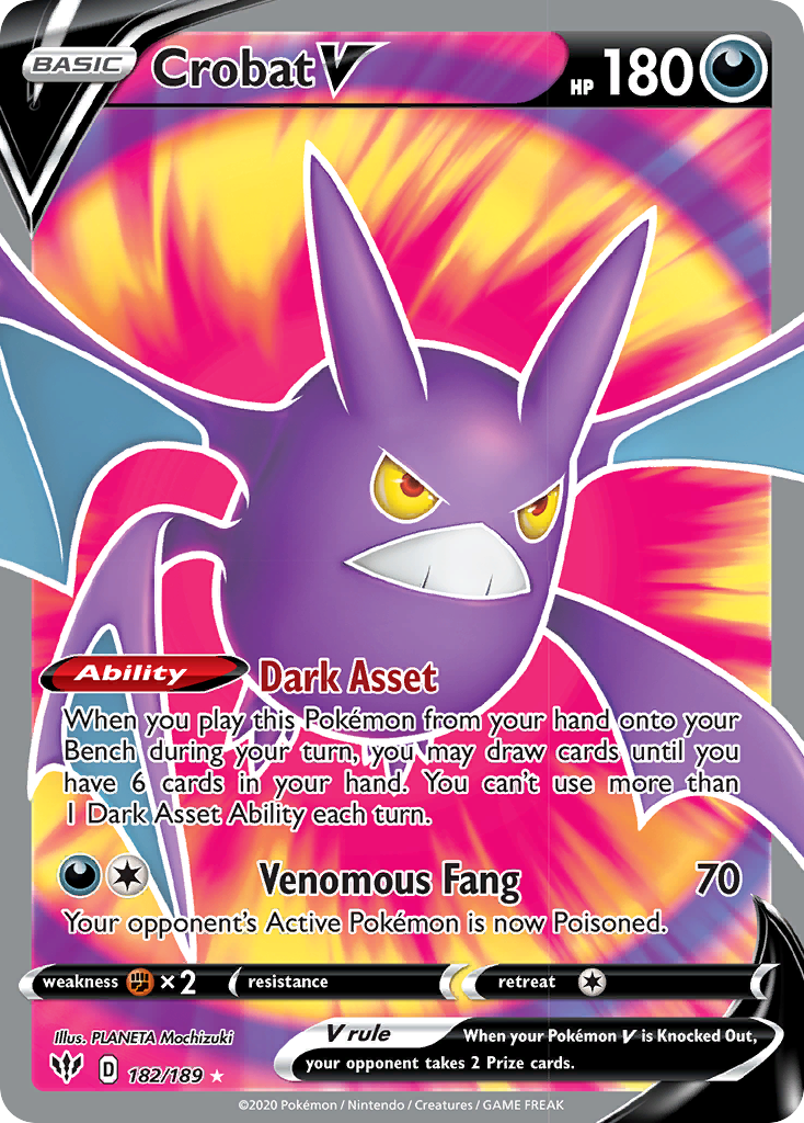 Crobat V (182/189) [Sword & Shield: Darkness Ablaze] | Gear Gaming Fayetteville