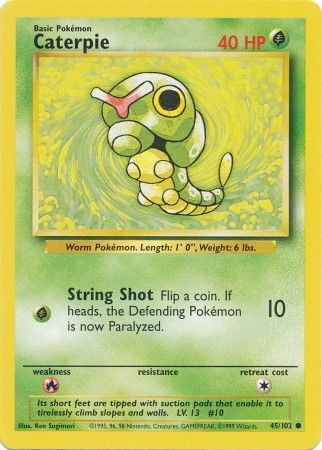 Caterpie (45/102) [Base Set Unlimited] | Gear Gaming Fayetteville