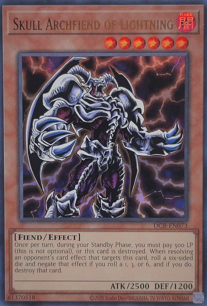 Skull Archfiend of Lightning (25th Anniversary) [DCR-EN073] Ultra Rare | Gear Gaming Fayetteville