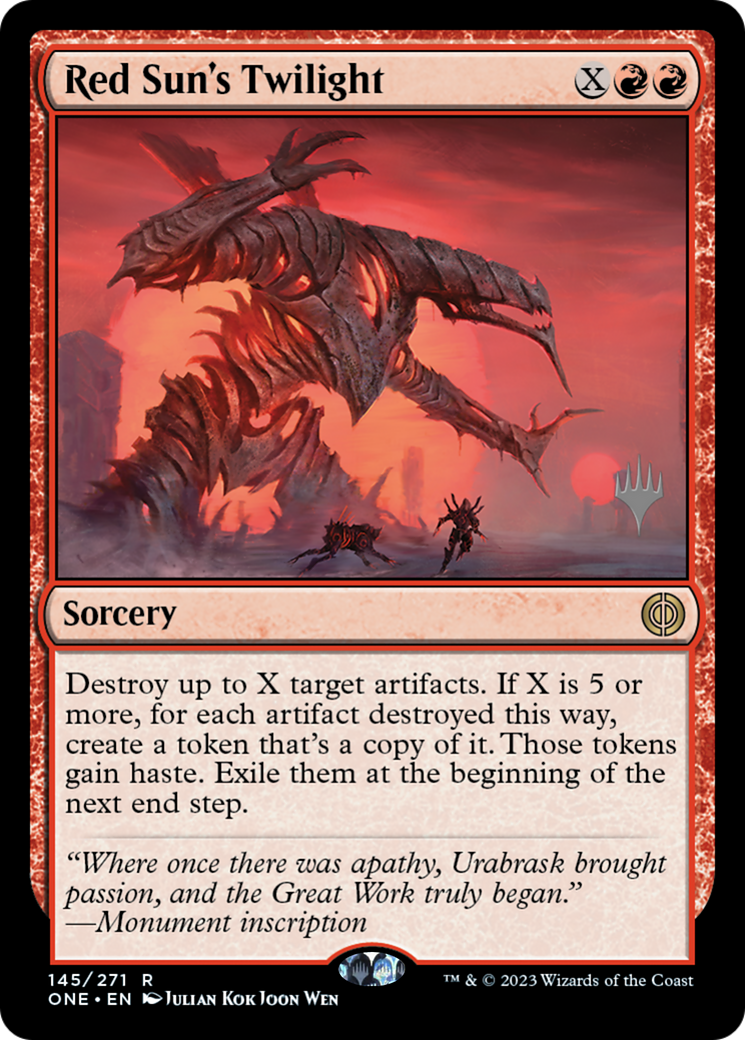 Red Sun's Twilight (Promo Pack) [Phyrexia: All Will Be One Promos] | Gear Gaming Fayetteville