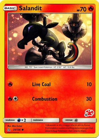 Salandit (25/156) (Charizard Stamp #13) [Battle Academy 2020] | Gear Gaming Fayetteville
