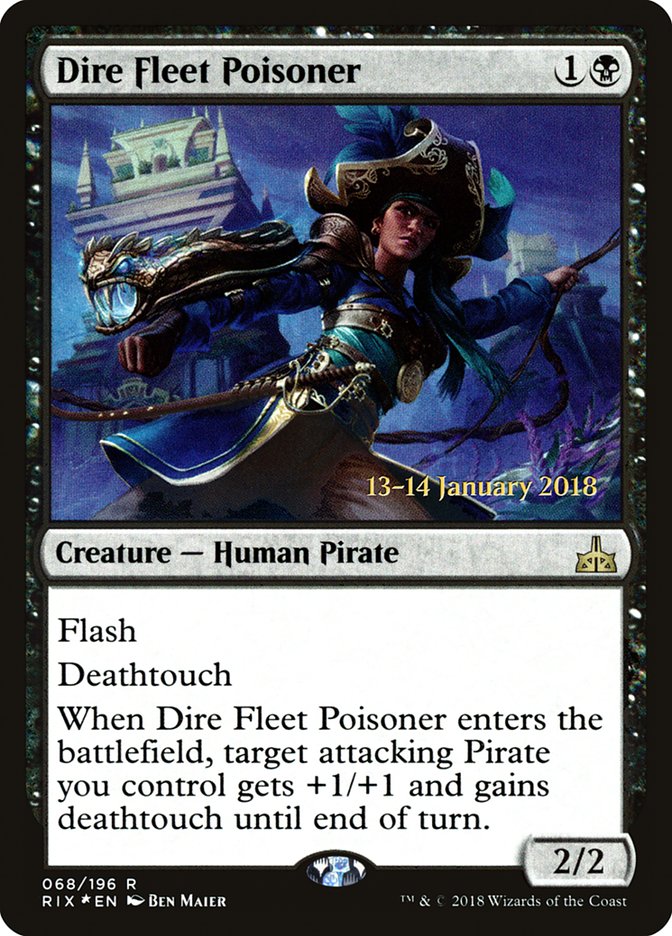 Dire Fleet Poisoner [Rivals of Ixalan Prerelease Promos] | Gear Gaming Fayetteville