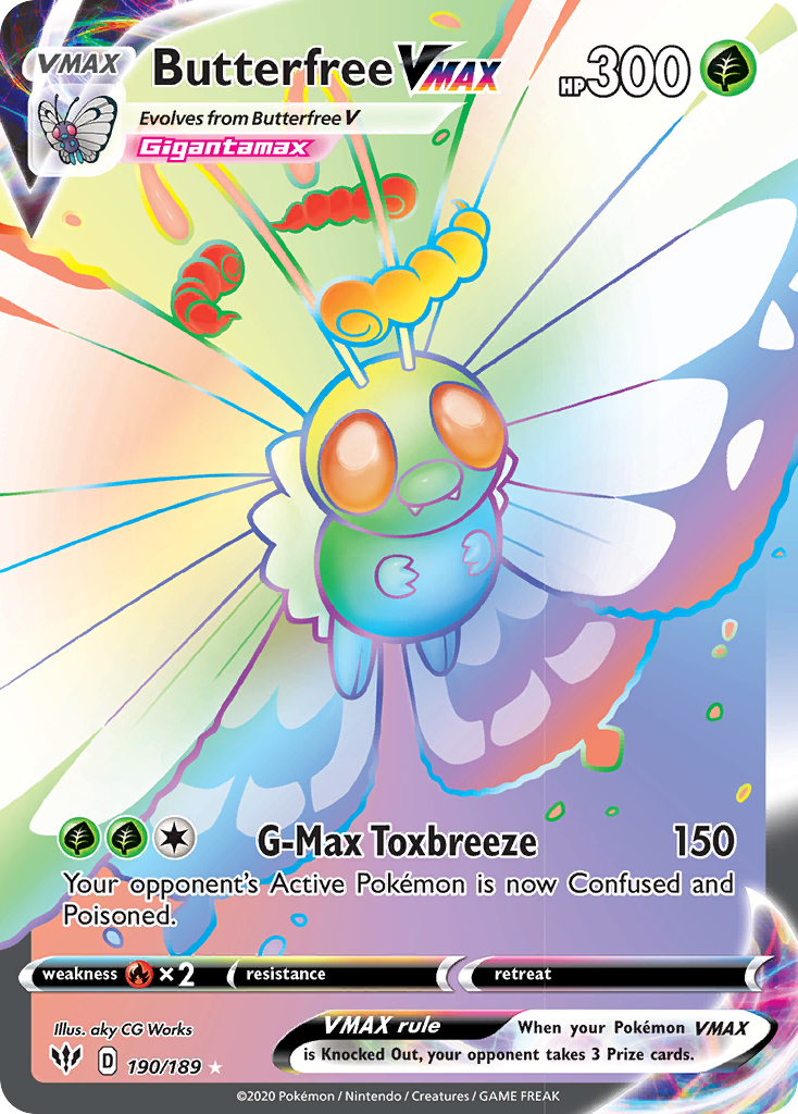 Butterfree VMAX (190/189) [Sword & Shield: Darkness Ablaze] | Gear Gaming Fayetteville