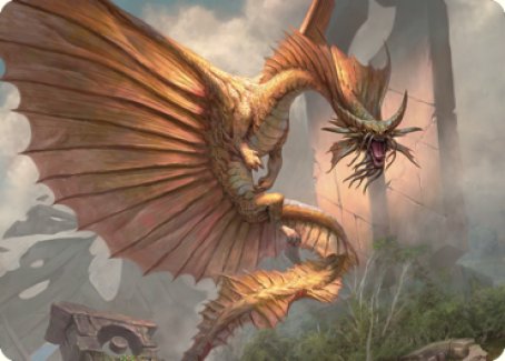 Ancient Gold Dragon Art Card (28) [Commander Legends: Battle for Baldur's Gate Art Series] | Gear Gaming Fayetteville