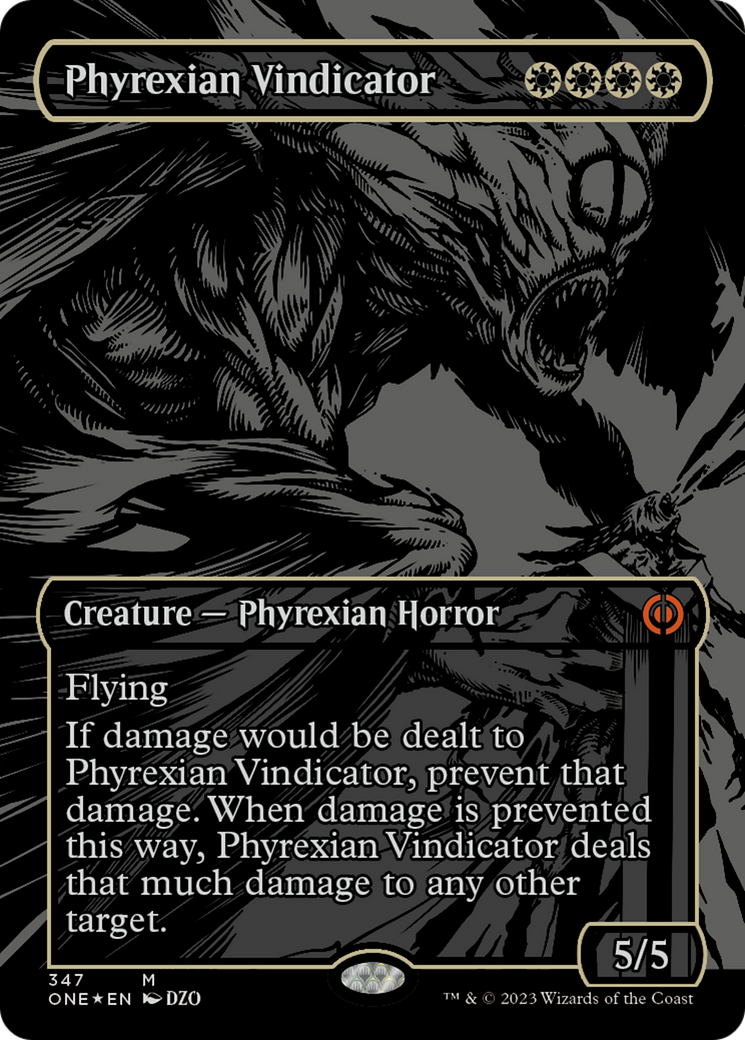 Phyrexian Vindicator (Oil Slick Raised Foil) [Phyrexia: All Will Be One] | Gear Gaming Fayetteville