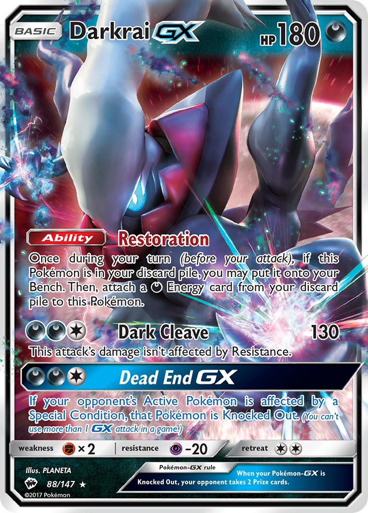 Darkrai GX (88/147) [Sun & Moon: Burning Shadows] | Gear Gaming Fayetteville