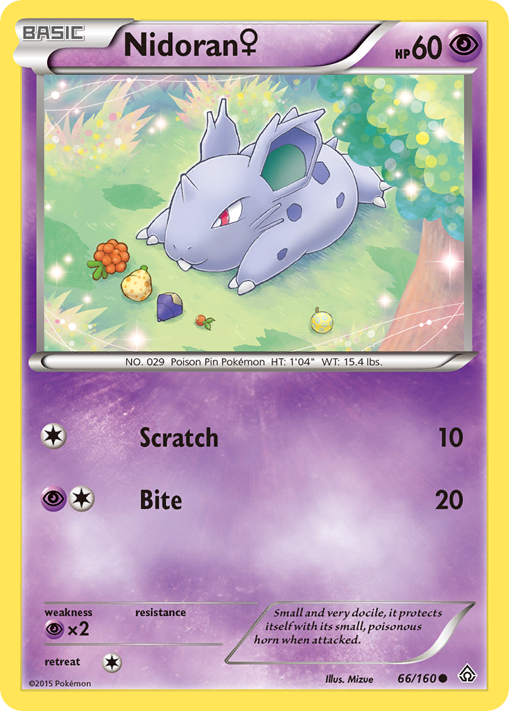 Nidoran (66/160) (Female) [XY: Primal Clash] | Gear Gaming Fayetteville