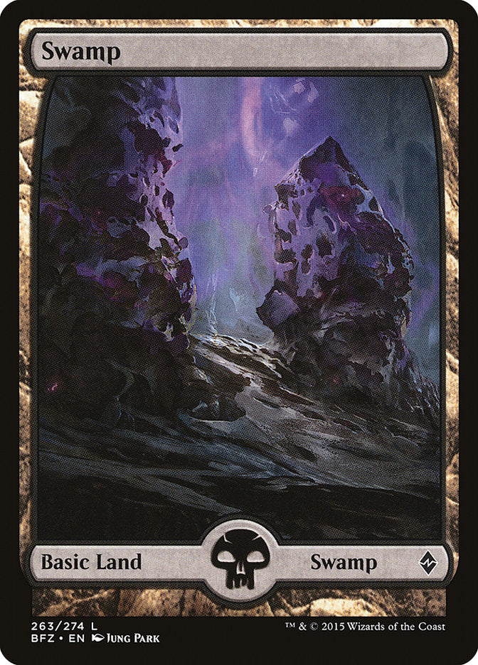 Swamp (263) (Full Art) [Battle for Zendikar] | Gear Gaming Fayetteville