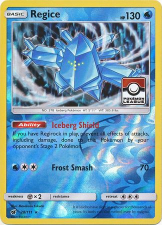 Regice (28/111) (League Promo) [Sun & Moon: Crimson Invasion] | Gear Gaming Fayetteville