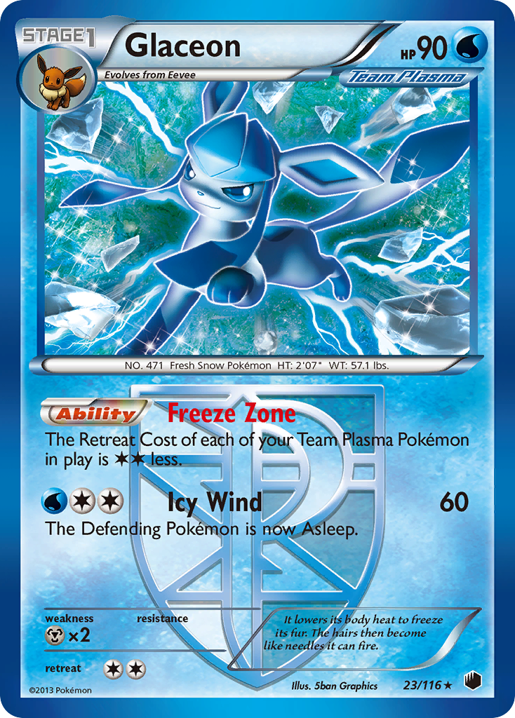 Glaceon (23/116) [Black & White: Plasma Freeze] | Gear Gaming Fayetteville