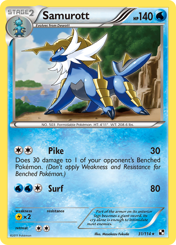 Samurott (31/114) [Black & White: Base Set] | Gear Gaming Fayetteville