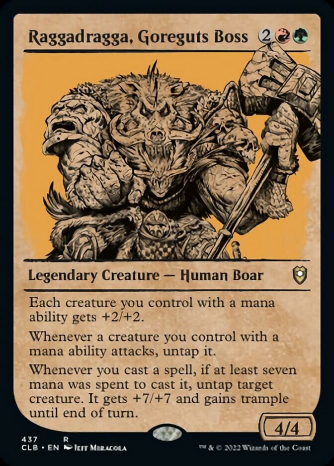 Raggadragga, Goreguts Boss (Showcase) [Commander Legends: Battle for Baldur's Gate] | Gear Gaming Fayetteville