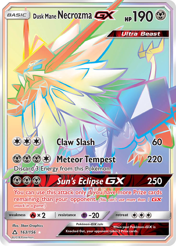 Dusk Mane Necrozma GX (163/156) [Sun & Moon: Ultra Prism] | Gear Gaming Fayetteville