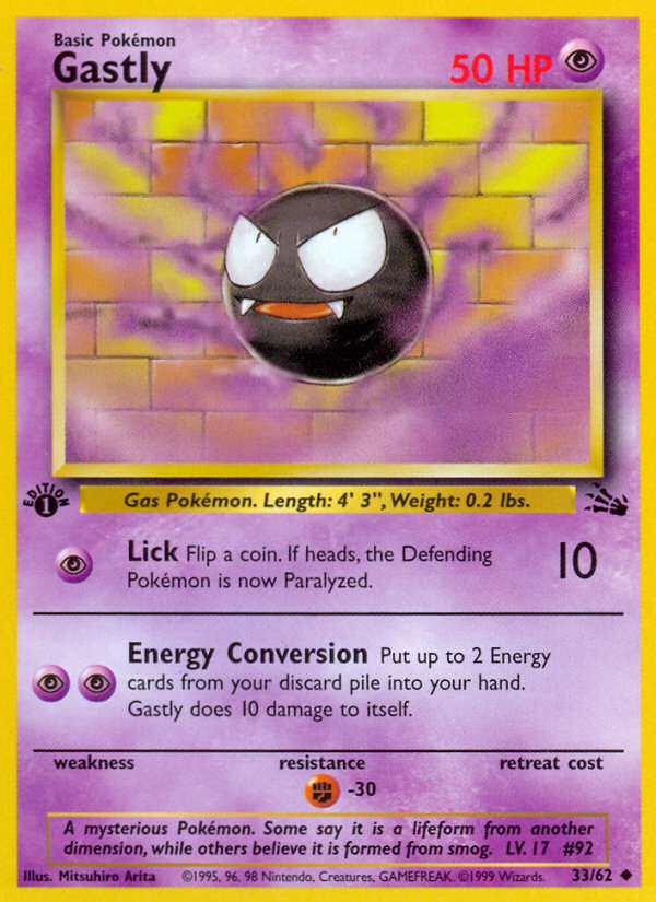 Gastly (33/62) [Fossil 1st Edition] | Gear Gaming Fayetteville