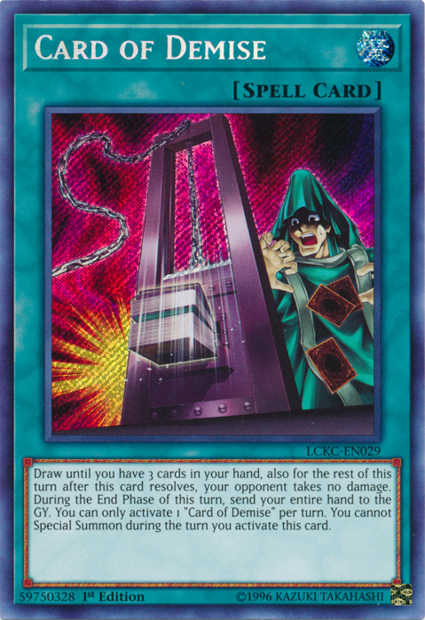 Card of Demise [LCKC-EN029] Secret Rare | Gear Gaming Fayetteville