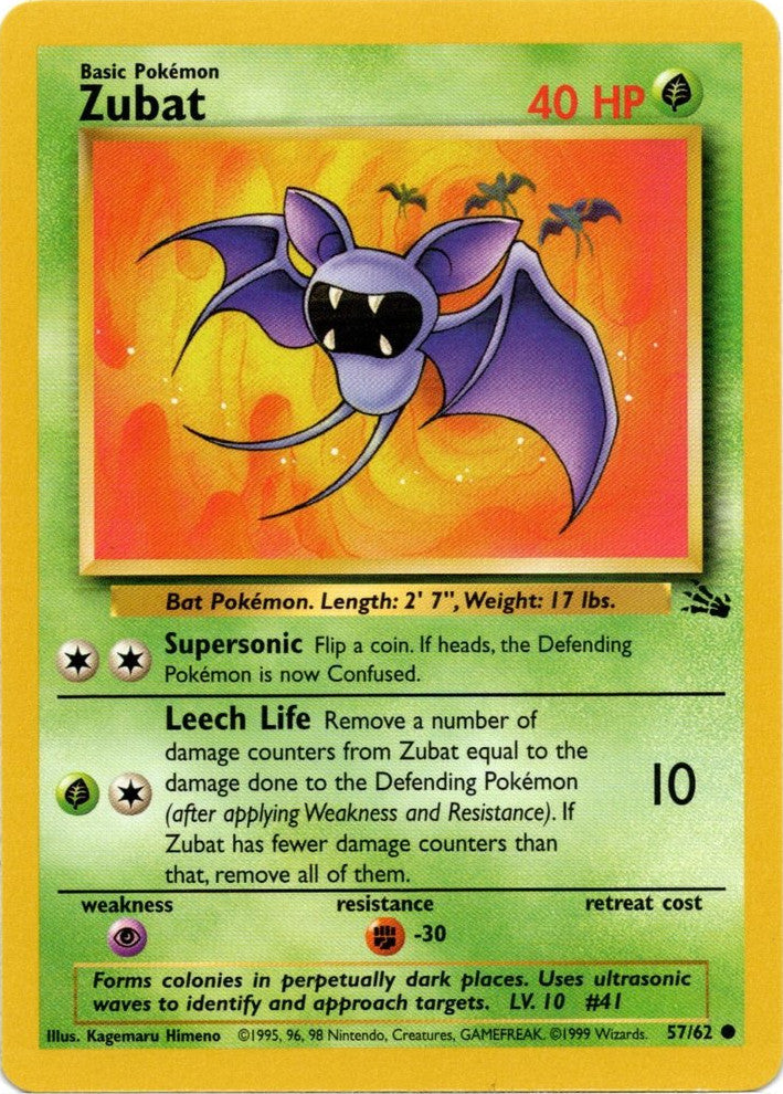 Zubat (57/62) [Fossil Unlimited] | Gear Gaming Fayetteville