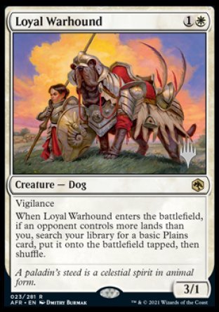 Loyal Warhound (Promo Pack) [Dungeons & Dragons: Adventures in the Forgotten Realms Promos] | Gear Gaming Fayetteville