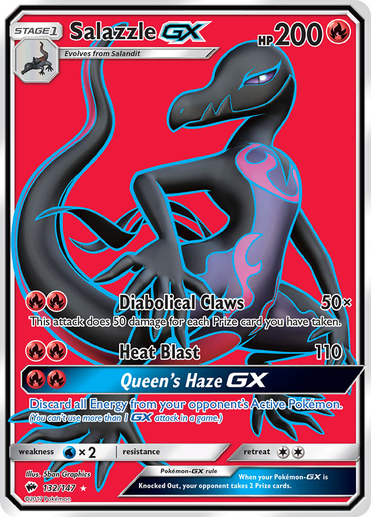 Salazzle GX (132/147) [Sun & Moon: Burning Shadows] | Gear Gaming Fayetteville