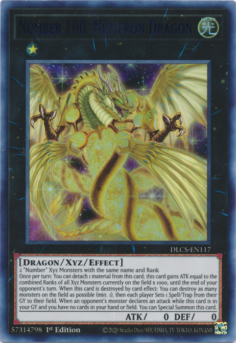 Number 100: Numeron Dragon (Blue) [DLCS-EN117] Ultra Rare | Gear Gaming Fayetteville