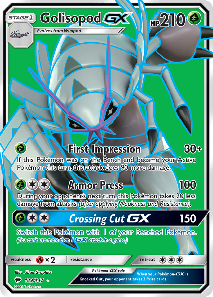 Golisopod GX (129/147) [Sun & Moon: Burning Shadows] | Gear Gaming Fayetteville