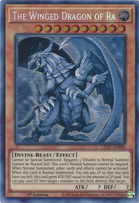 The Winged Dragon of Ra (Ghost Rare) [LED7-EN000] Ghost Rare | Gear Gaming Fayetteville