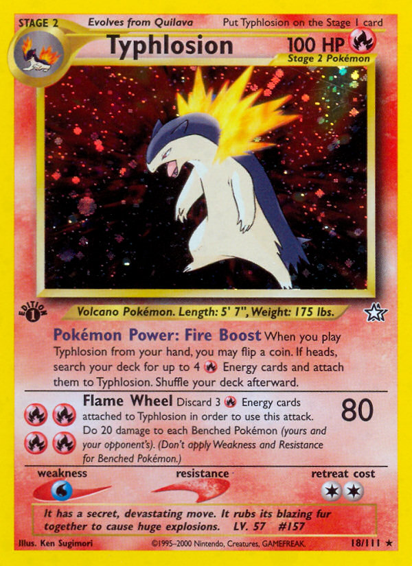 Typhlosion (18/111) [Neo Genesis 1st Edition] | Gear Gaming Fayetteville