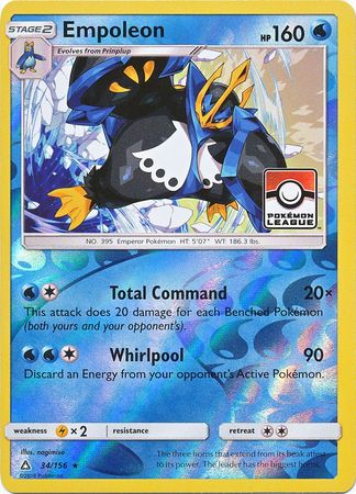 Empoleon (34/156) (League Promo) [Sun & Moon: Ultra Prism] | Gear Gaming Fayetteville