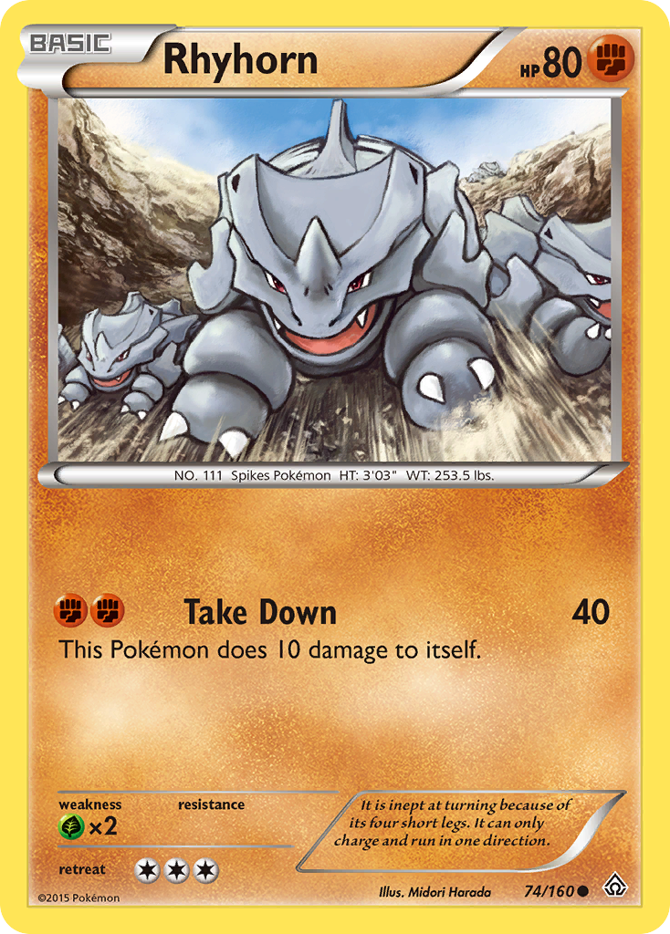 Rhyhorn (74/160) [XY: Primal Clash] | Gear Gaming Fayetteville