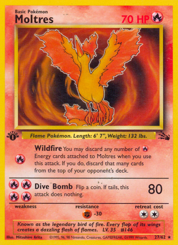 Moltres (27/62) [Fossil 1st Edition] | Gear Gaming Fayetteville