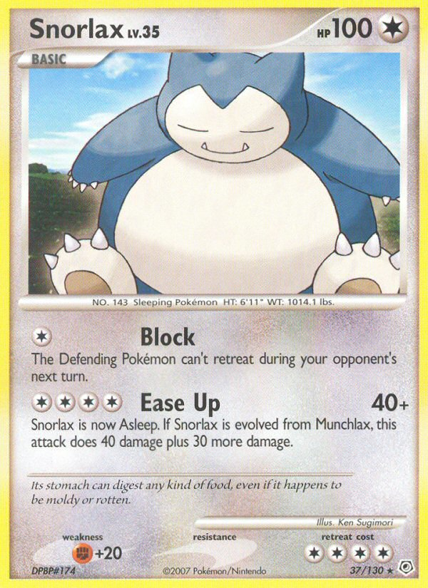 Snorlax (37/130) [Diamond & Pearl: Base Set] | Gear Gaming Fayetteville