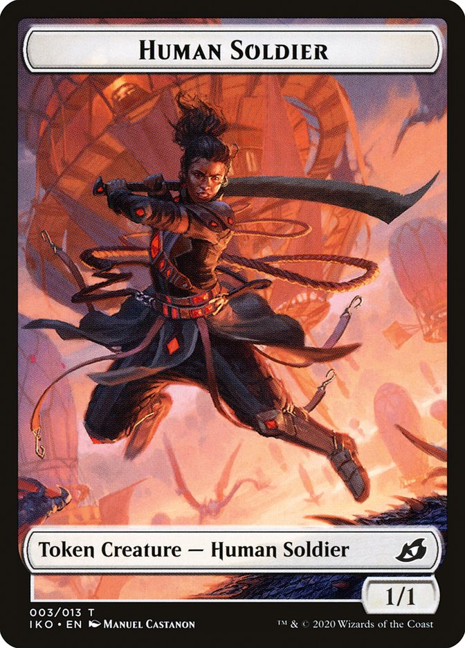 Human Soldier Token (003/013) [Ikoria: Lair of Behemoths Tokens] | Gear Gaming Fayetteville